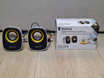 Konig USB Speaker Set 2.0 Portable met Jack-aansluiting beschikbaar voor biedingen