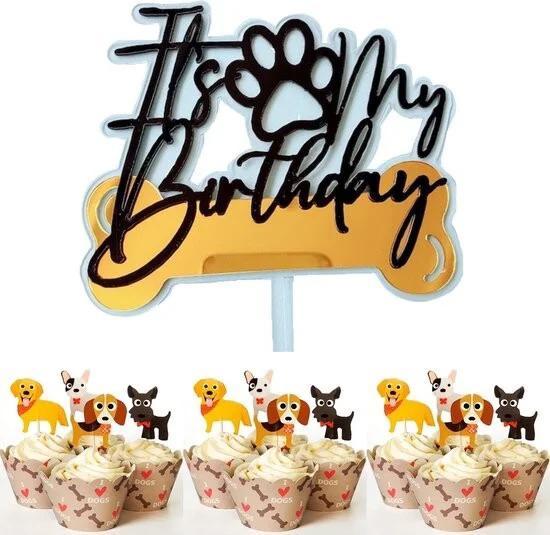 Honden taart- en cupcake toppers, Dieren en Toebehoren, Honden-accessoires, Nieuw, Ophalen of Verzenden