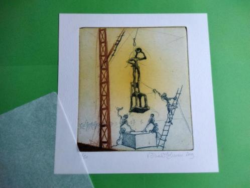 Originele Ets Ronald Tolman Gesigneerd 2009 beperkte Oplage, Antiek en Kunst, Kunst | Etsen en Gravures, Ophalen of Verzenden