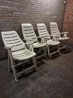 Te koop,4 tuinstoelen verstelbare, Ophalen, Zo goed als nieuw, Kunststof