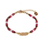 Polymeerklei Armband Dames Asroze-Gebroken Wit Armband Veer, Sieraden, Tassen en Uiterlijk, Armbanden, Staal, Birgitta-Gracht 33, 6465 EL Kerkrade, Nederland