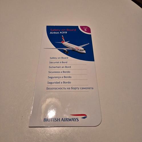 Safety Cards diverse airlines #1, Verzamelen, Luchtvaart en Vliegtuigspotten, Zo goed als nieuw, Schaalmodel, Ophalen of Verzenden