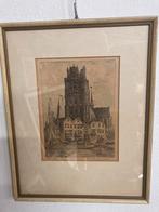 Ets Marius Janssen , grote kerk Dordrecht handgesigneerd, Ophalen of Verzenden