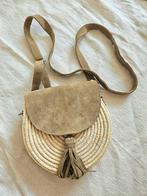 Ronde schoudertas uit Marokko 3, Sieraden, Tassen en Uiterlijk, Tassen | Damestassen, Bruin, Schoudertasje, Ophalen of Verzenden