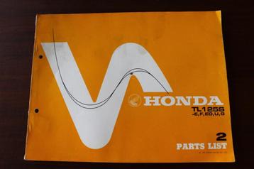 Honda TL125 S E ED U G 1976 motorycle parts list TL 125 beschikbaar voor biedingen