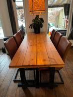 Eettafel steigerhout, Ophalen, Gebruikt, 200 cm of meer, 50 tot 100 cm