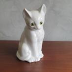 Vintage kattenbeeldje met groene ogen, Ophalen of Verzenden, Gebruikt
