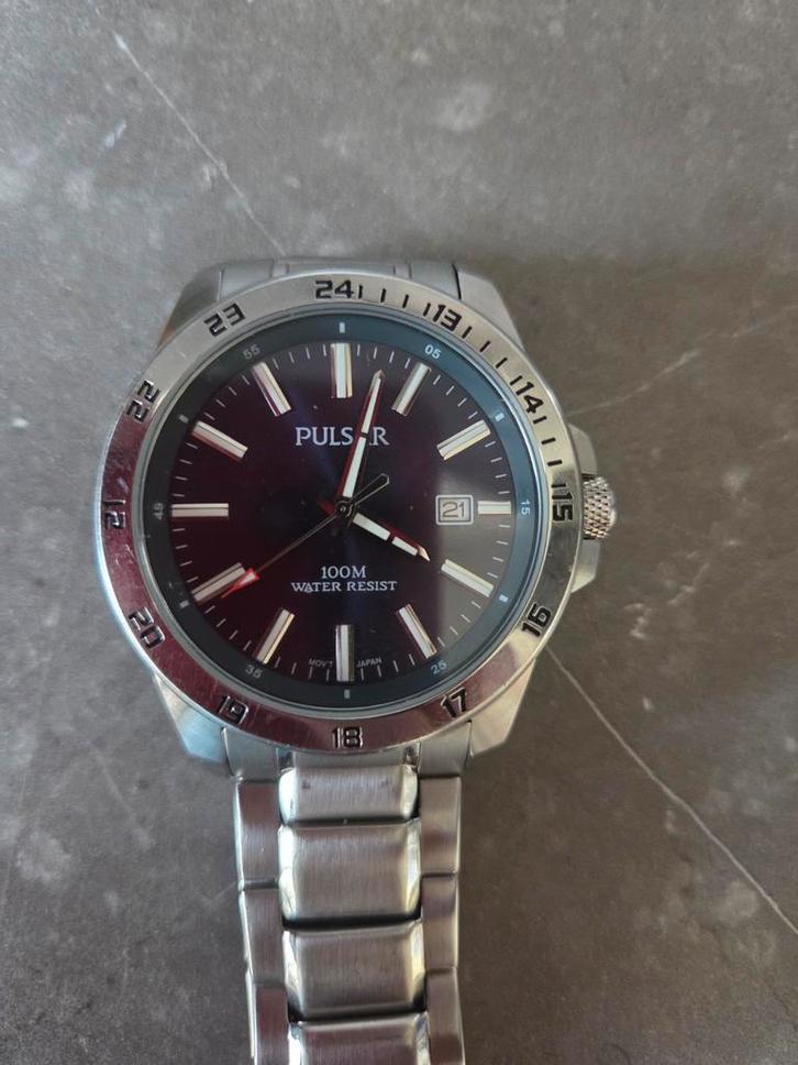 Pulsar Herenhorloge - Stijlvol en Betrouwbaar, Sieraden, Tassen en Uiterlijk, Horloges | Heren, Overige merken, Staal, Ophalen of Verzenden