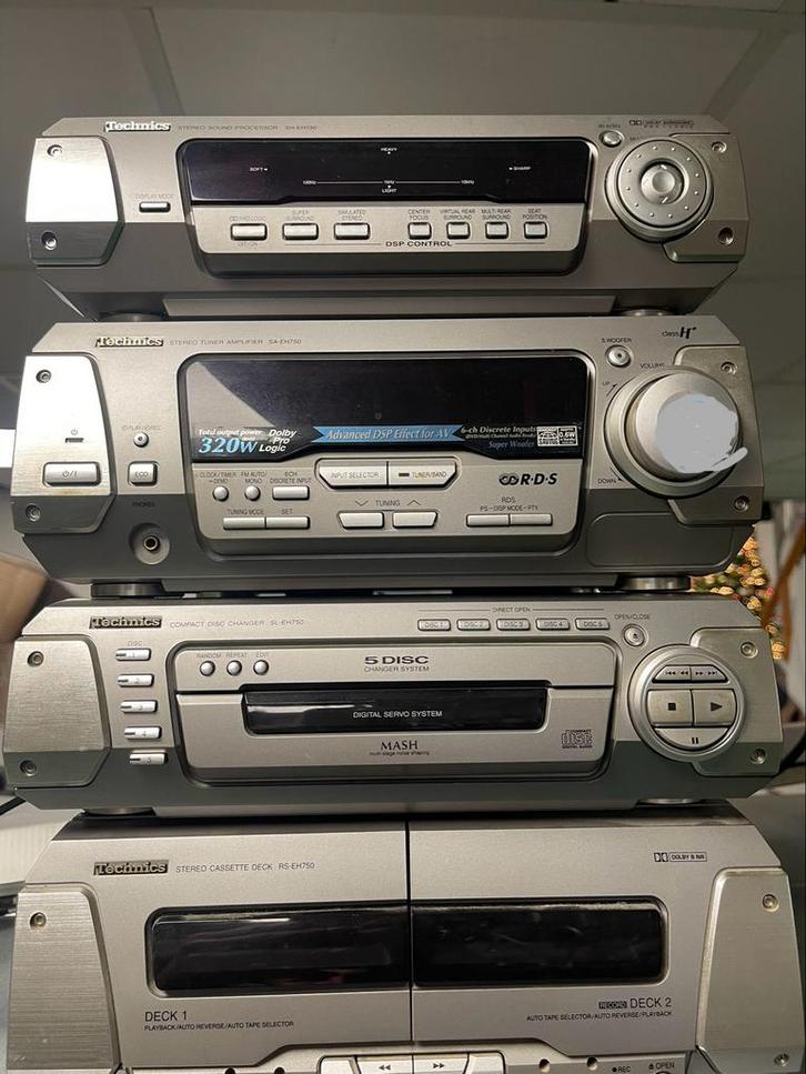 Technics Stereo Set EH750 Compleet, Audio, Tv en Foto, Stereo-sets, Gebruikt, Cassettedeck, Overige merken, Losse componenten