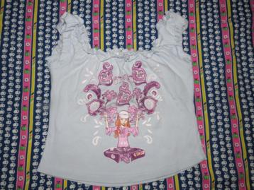 Kort shirtje lichtblauw met Gypsy print mt 158 beschikbaar voor biedingen