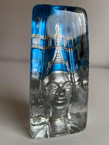 Vintage Sea Glasbruck Art Glass Queen Nefertiti Renate Stock beschikbaar voor biedingen