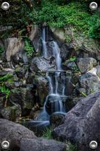 Tuinposter-Schuttingposter waterval achtergrond 100x150 cm, Tuin en Terras, Tuinwanddecoratie, Nieuw, Verzenden