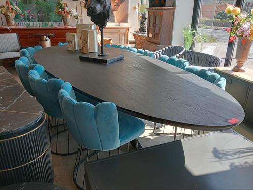 Nieuwe Richmond Interiors zwart eiken druppelvormige tafel, Huis en Inrichting, Woonaccessoires | Overige, Nieuw, Ophalen of Verzenden