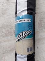 Strandparasol - Zwart/Wit Gestreepte Parasol Ø1.8m, Ophalen, Gebruikt, Kantelbaar, 1 tot 2 meter