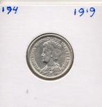 WILHELMINA 1/2 GULDEN 1919 ZILVER, ½ gulden, Zilver, Ophalen of Verzenden, Koningin Wilhelmina