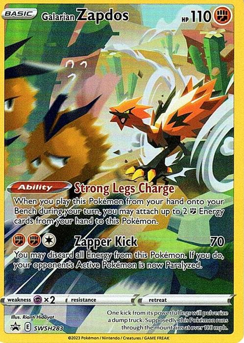 Pokémon Card Galarian Zapdos (SWSH 283), Hobby en Vrije tijd, Verzamelkaartspellen | Pokémon, Nieuw, Losse kaart, Foil, Ophalen of Verzenden