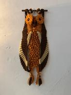 Vintage macramé wanddecoratie uil, Huis en Inrichting, Gebruikt, -, -, Ophalen of Verzenden