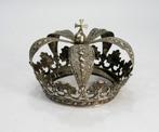 ZILVER - ANTIEKE GROTE KROON MARIA - HEILIGEN BEELD ca.1856, Verzenden