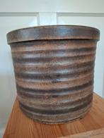 Vintage retro bloempot h 23 x d 28, Ophalen, Gebruikt, Rond, Binnen