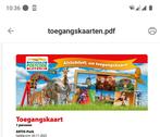 4 toegangskaarten Artis, Tickets en Kaartjes, Drie personen of meer, Ticket of Toegangskaart