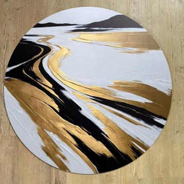 Muurcirkel forex zwart goud wit 60x60 cm beschikbaar voor biedingen