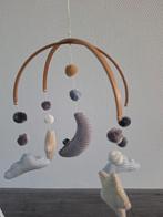 Baby Mobiel met maan en wolken - lichtblauw, grijs, creme, Ophalen of Verzenden, Zo goed als nieuw, Overige typen