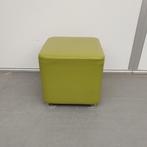 Steelcase Sarrebourg pouf - groene skai, Ophalen of Verzenden, Nieuw, Rond