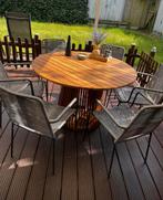 Mooie tuinset met 6 stoelen - 1 jaar oud, Ophalen, Zo goed als nieuw