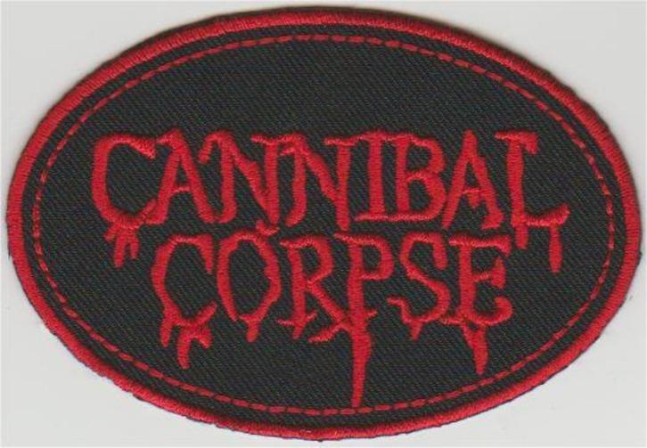 Cannibal Corpse stoffen opstrijk patch embleem #2, Verzamelen, Muziek, Artiesten en Beroemdheden, Nieuw, Kleding, Ophalen of Verzenden
