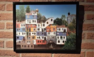 Schilderij - Reproductie Hundertwasserhaus 