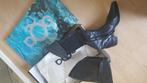 Zwarte lederen laarzen, mt 39 platte hak, Kleding | Dames, Schoenen, Ophalen, Hoge laarzen, Zwart, Brainwave
