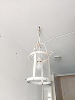 Mooie witte hanglamp met glas, Huis en Inrichting, Ophalen, Gebruikt, Klassiek, Glas