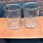 Glazen windlicht met opschrift anno 1921, Huis en Inrichting, Woonaccessoires | Kandelaars en Kaarsen, Ophalen, Gebruikt, Overige materialen