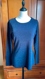 Cerruti Glitter Shirt, Blauw, maat M, ZGAN, Kleding | Dames, Tops, Maat 38/40 (M), Zo goed als nieuw, Lange mouw, Verzenden