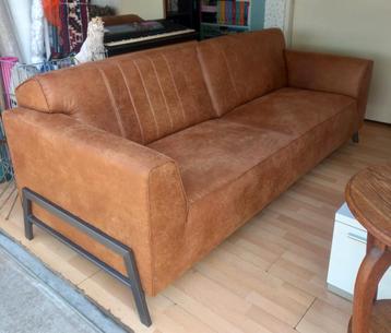 Henders & Hazel cognac kleur lederen bank Zembla beschikbaar voor biedingen