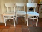 3  stuks ikea idolf houten stoelen wit, Huis en Inrichting, Stoelen, Wit, Ophalen