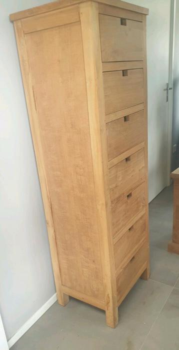Teak ladenkast, h 150 cm.  beschikbaar voor biedingen