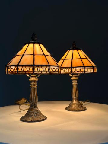 Set van twee Tiffany schemer lampen beschikbaar voor biedingen