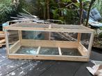 Knaagdierverblijf kooi terrarium op wielen demontabel hout, Kooi, Hamster, Minder dan 60 cm, 110 cm of meer