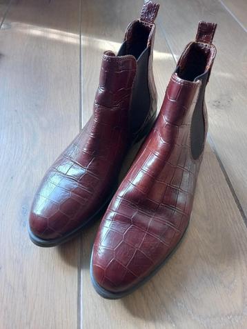 Enkellaarsjes Linea Zeta, cognac kleur, mt 36 beschikbaar voor biedingen