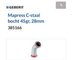 Geberit mapress bocht 45gr. 28mm, Ophalen of Verzenden, Zo goed als nieuw