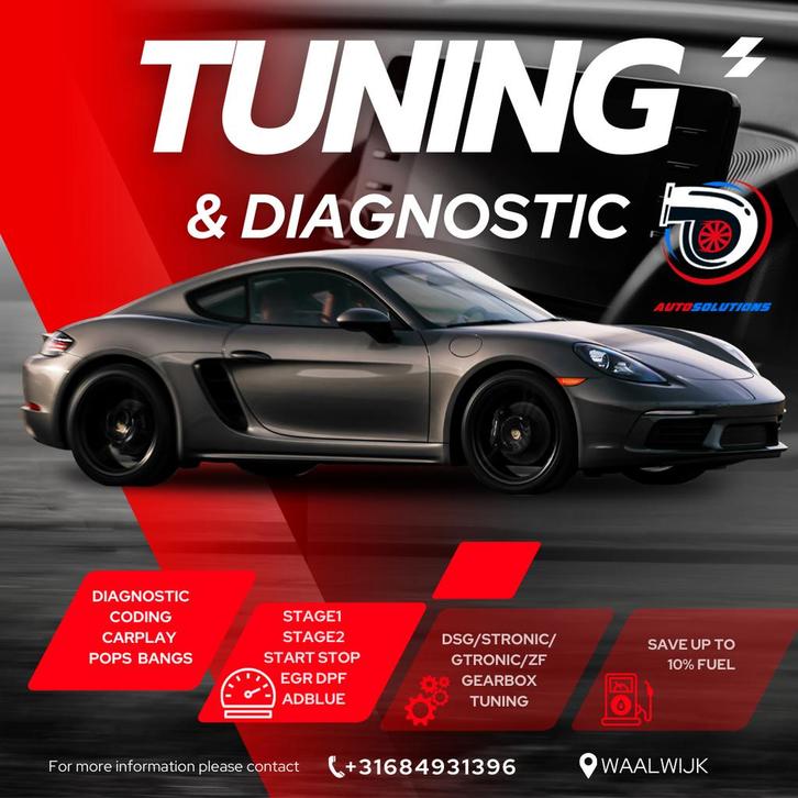 Chiptuning Stage 1, EGR, AdBlue, CarPlay, Auto diversen, Tuning en Styling, Ophalen
