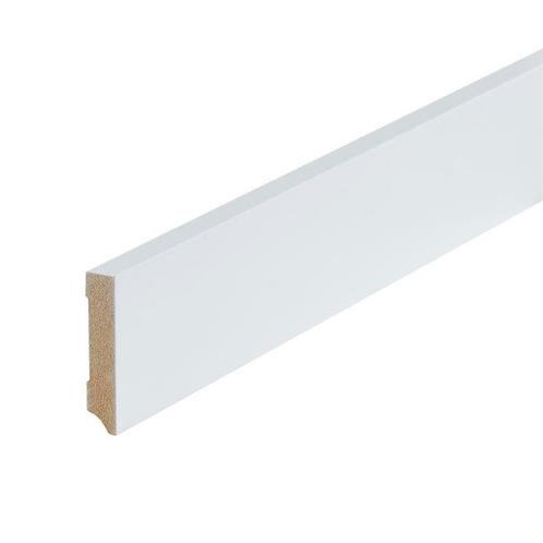 MDF plint 90 x 15mm RAL9010 - Laagste prijs van NL, Doe-het-zelf en Verbouw, Plinten en Afwerking, Nieuw, Plinten, Mdf, 200 tot 250 cm