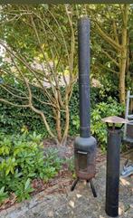 Tuinkachel met deur & glas - Hoge pijp voor veranda, Ophalen, Gebruikt