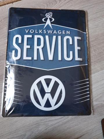 reclamebord metaal vw volkswagen service nostalgic art