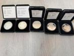 Zilveren 50 gulden munten 1990 – 100 jaar vorstinnen – proof, Postzegels en Munten, Munten | Nederland, Ophalen of Verzenden, Koningin Beatrix