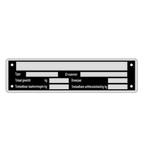 Typeplaat / typeplaatje neutraal 148 x 38 mm aluminium, Caravans en Kamperen, Nieuw