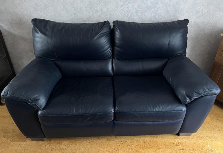 2 zits Bank, Huis en Inrichting, Banken | Bankstellen, Gebruikt, Rechte bank, Tweepersoons, 150 tot 200 cm, 75 tot 100 cm, Leer