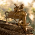 Balinees Houten Beeld Karbouw met Muzikanten, Antiek en Kunst, Ophalen of Verzenden