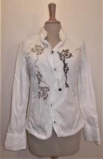 Mooie witte bewerkte blouse van Elisa Cavaletti! M, Verzenden, Zo goed als nieuw, Maat 38/40 (M), Wit